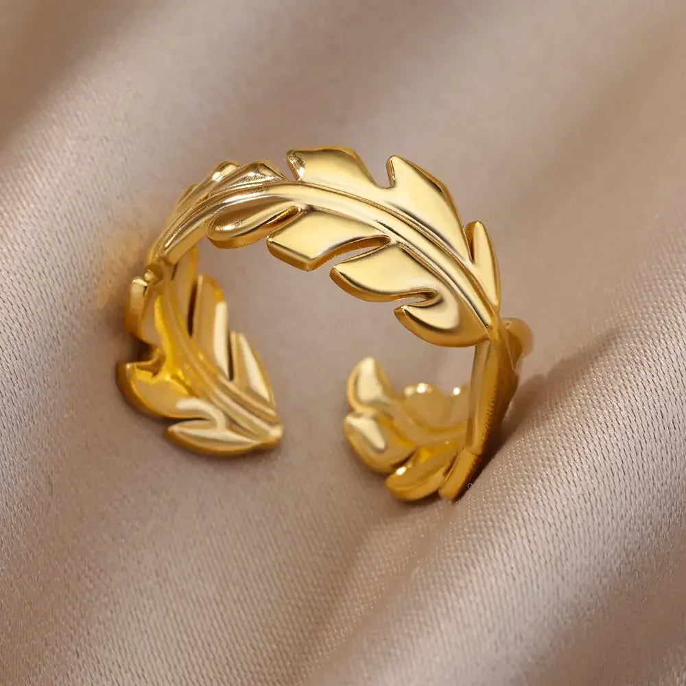 Stainless Steel Rings for Women Aesthetic Heart Gold Color Rings Vintage Waterproof Wedding Jewelry Prom Accessories Gift