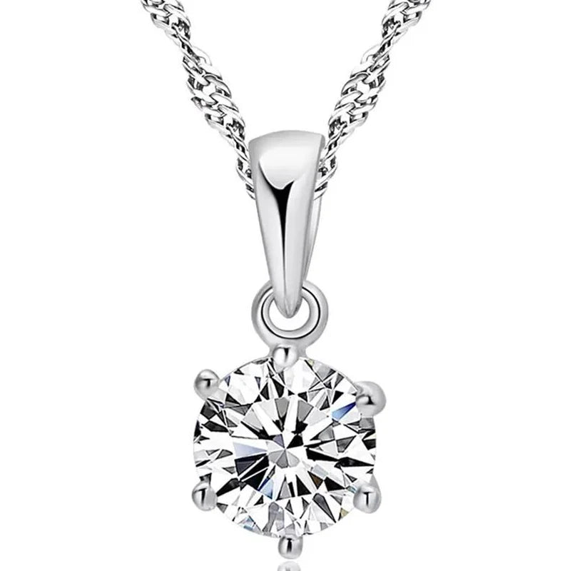 Jewelry Set for Wedding 925 sterling silver chains Necklace Earring For Women Gemstone Rings Party Jewelry Sets