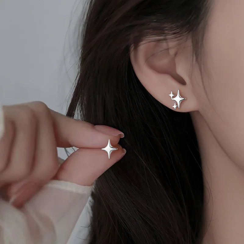 Gold SIlver Color Knot Hoop Earring for Women Fashion Shiny Plating Trendy Twist Stud Earring Stud Cute Daily Wear Jewelry Gifts
