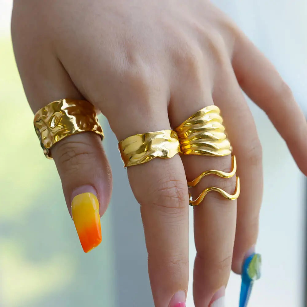 Irregular Geometric Chunky Open Rings