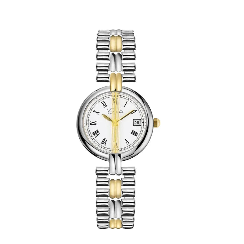 Vintage small gold watch round dial bracelet quartz watch stainless steel elegant woman watch for women gift Relogio Feminino