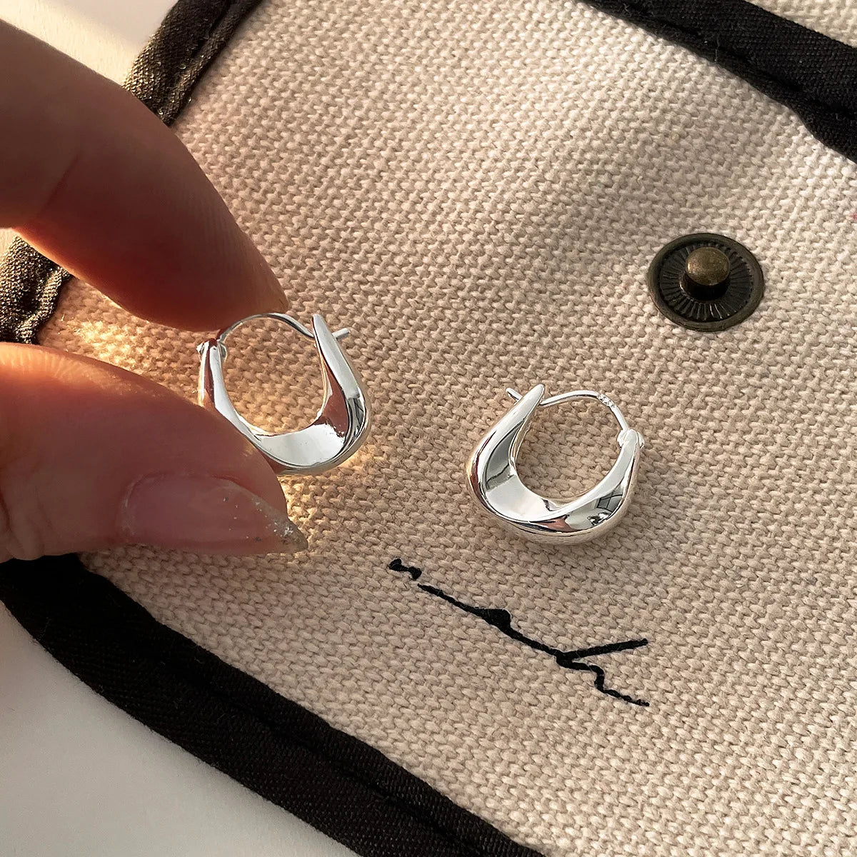 Vive Amari & Co. Gold and Silver Dual-Tone Earrings — Elegant Design for Women