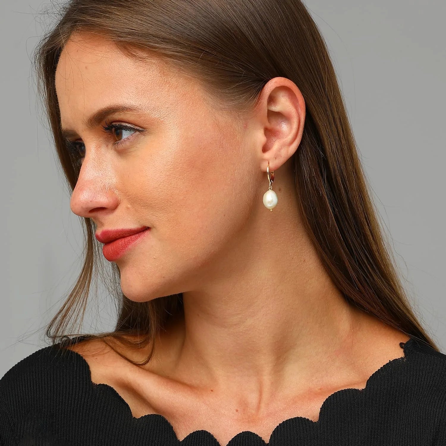 Gold Plated Silver Plated Pearl Earrings with Pearl Dangle Earrings For Women Fashion Jewelry For Women Wedding Gift For Women