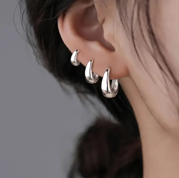 3-Piece Gold & Silver Earring Set – Vive Amari & Co.