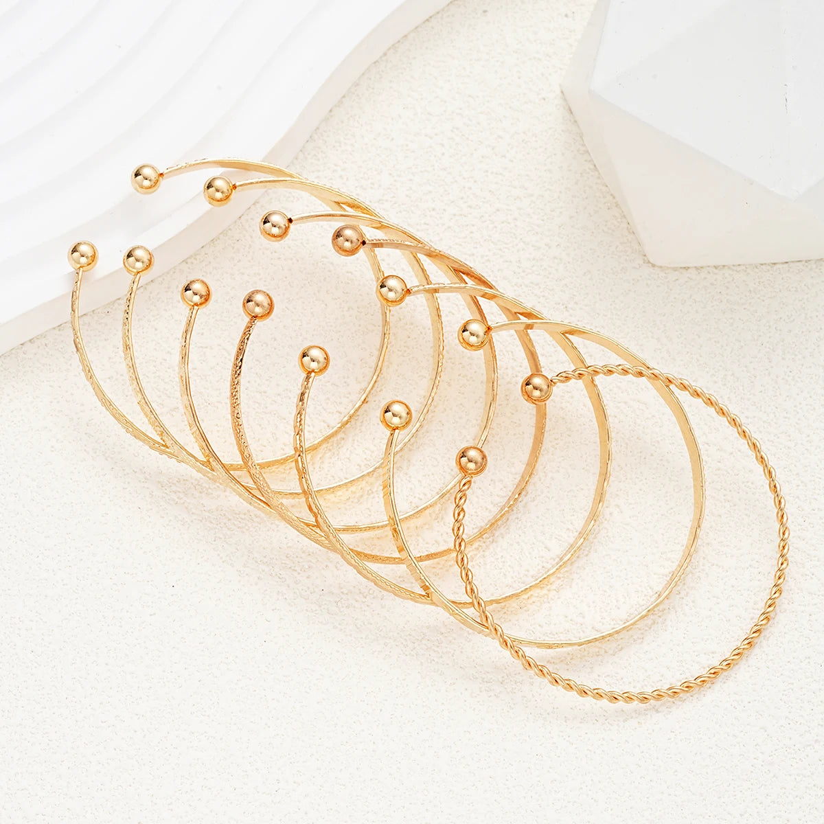 7-Piece Gold Bracelet Set – Vive Amari & Co.