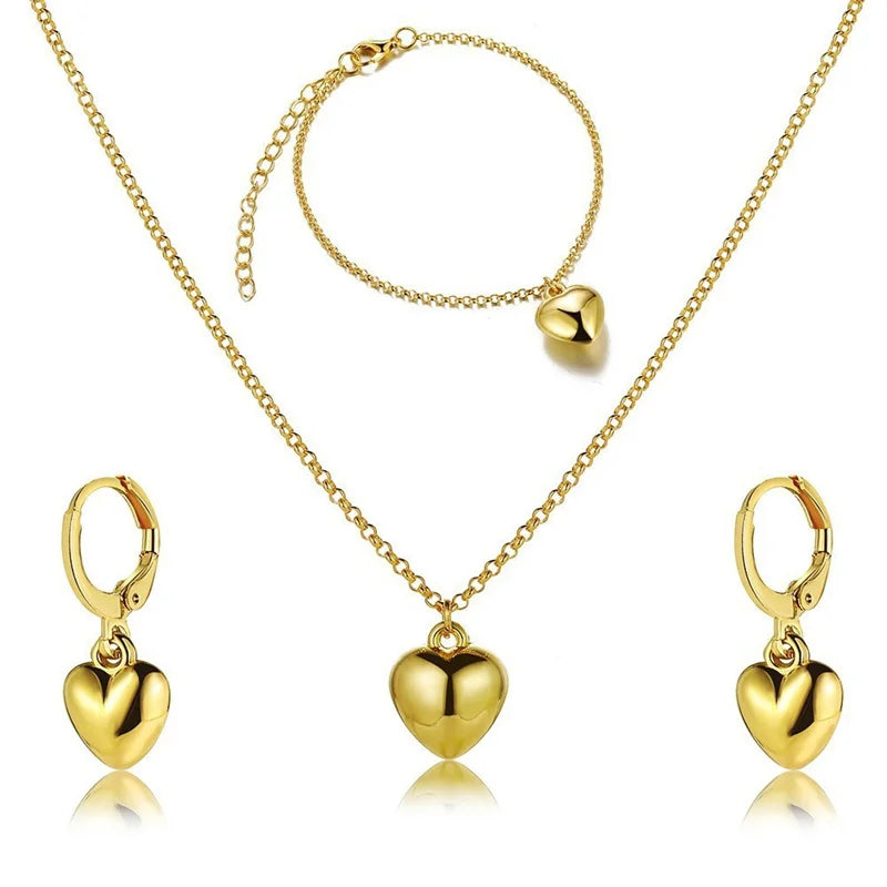 3-Piece Pearl Jewelry Set – Elegant Round Pearl Necklace & Earrings for Women
